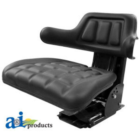 A & I PRODUCTS Flip-Up Seat, Wrap Around Back, BLK 22.25" x9.5" x18.25" A-WF222BL